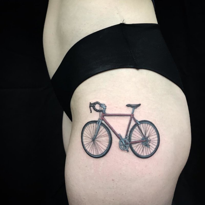 Bicycle tattoo from seanarnold_tattoo